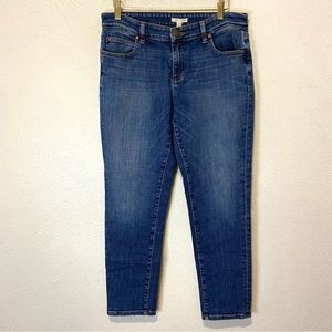 Eileen Fisher Medium Wash organic Cotton Blend Skinny Jeans 8